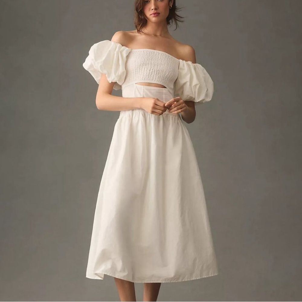 Anthropologie Moon River off-the-shoulder cutout dress sz M, NWOT